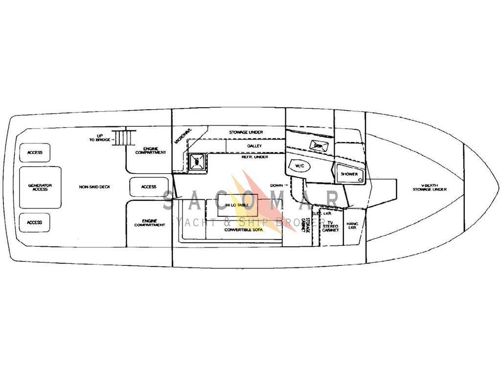 Bertram yacht 33' sf