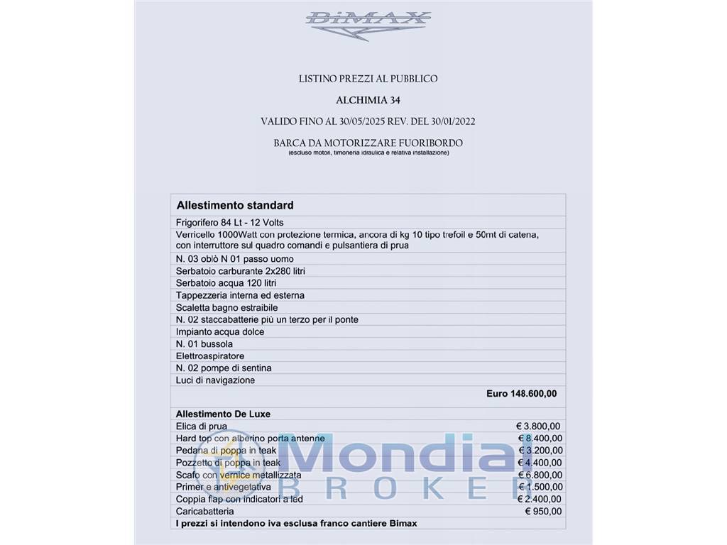 Bimax Alchimia 34 natante