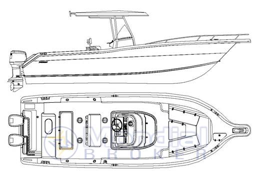Pursuit 2670 center console